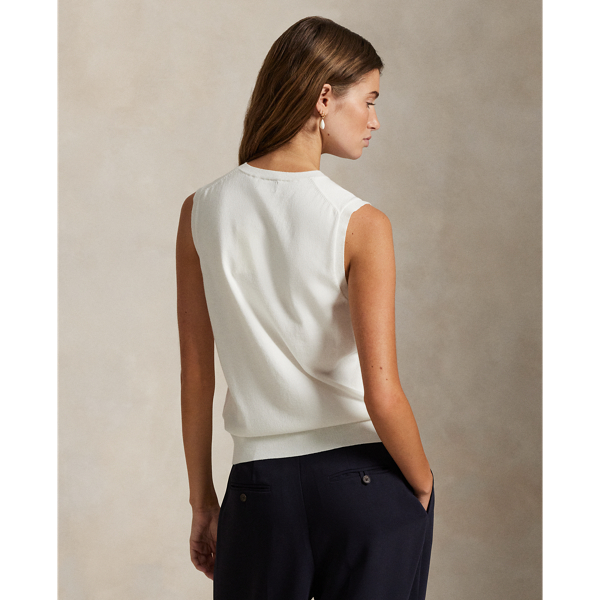 RALPH LAUREN ノースリーブ　カシミア⚪︎ 新作 現行 新品 完売 RALPH LAURENラルフローレン ノースリーブ