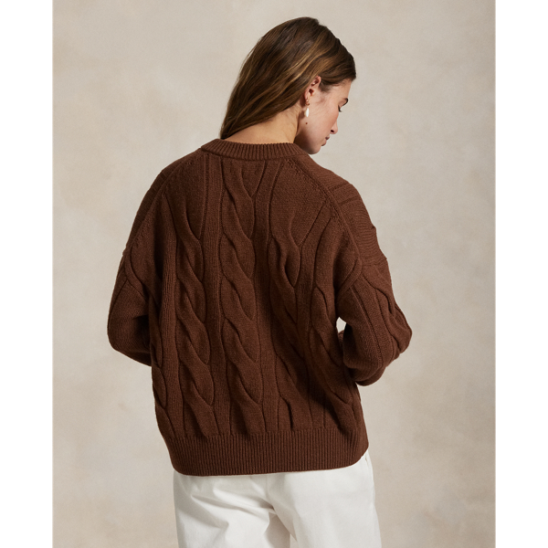 ポロ ラルフローレン　ケーブル　ニット　セーター　カシミヤ　Ｖネック ケーブルニット ウールカシミヤ Vネック セーター | ラルフ