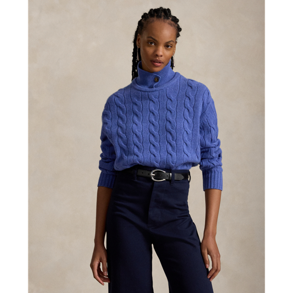 Camisola Polo malha l&atilde; e caxemira