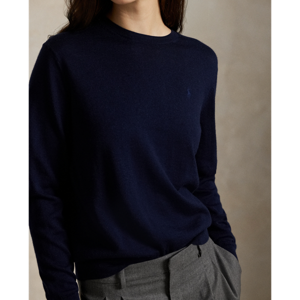 Wollpullover mit Rundhalsausschnitt