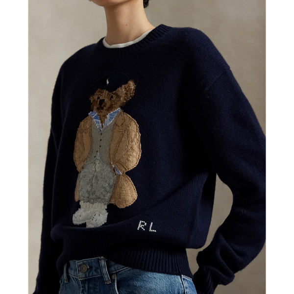 完売品 POLO RALPH LAUREN ポロベア ウールブレンド セーター Polo ベア ウールカシミヤブレンド セーター｜ポロ ラルフ