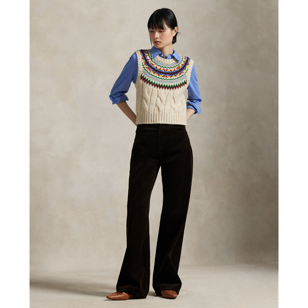 売れ筋商品|||ラルフローレン ニット&セーター レディース アウター SLEEVELESS CREWNECK SWEATER - Jumper - hunter navy Women's Sleeveless Jumpers & Cardigans | Ralph Lauren® LU