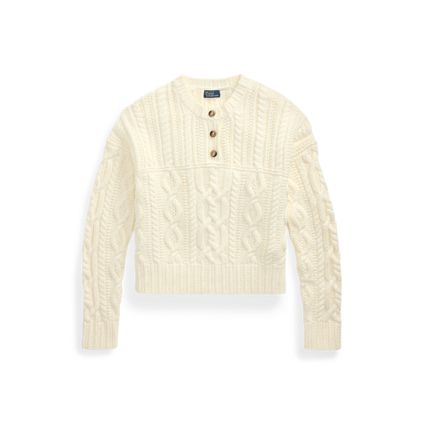 LAUREN RALPH LAUREN / ローレン ラルフ ローレン リブニット ヘンリーネック セーター リブニット ヘンリーネック セーター