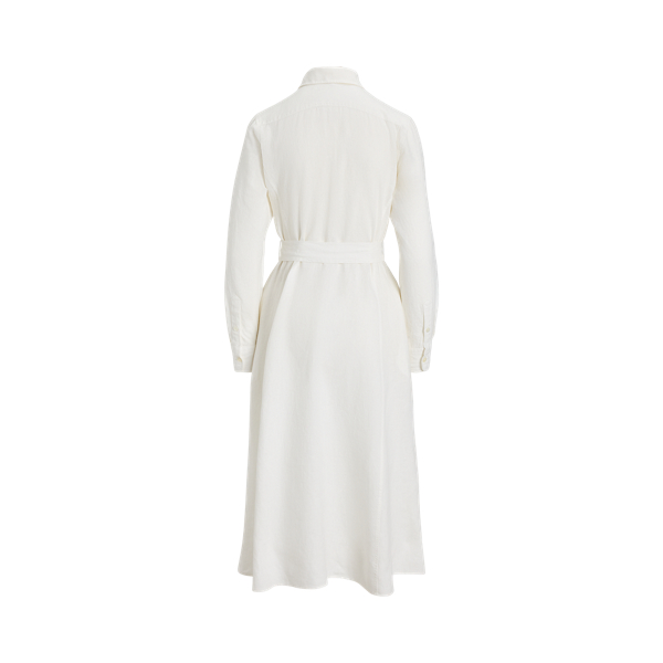 Belted Linen Shirtdress Polo Ralph Lauren en Blanc 6