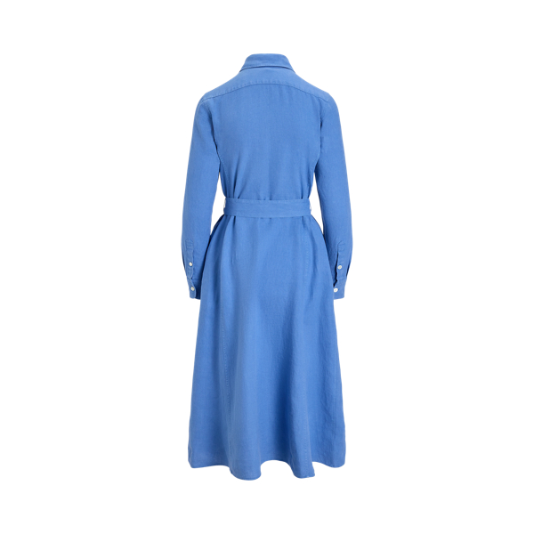 Retreat Blue Belted Linen Shirt dress Polo Ralph Lauren 2