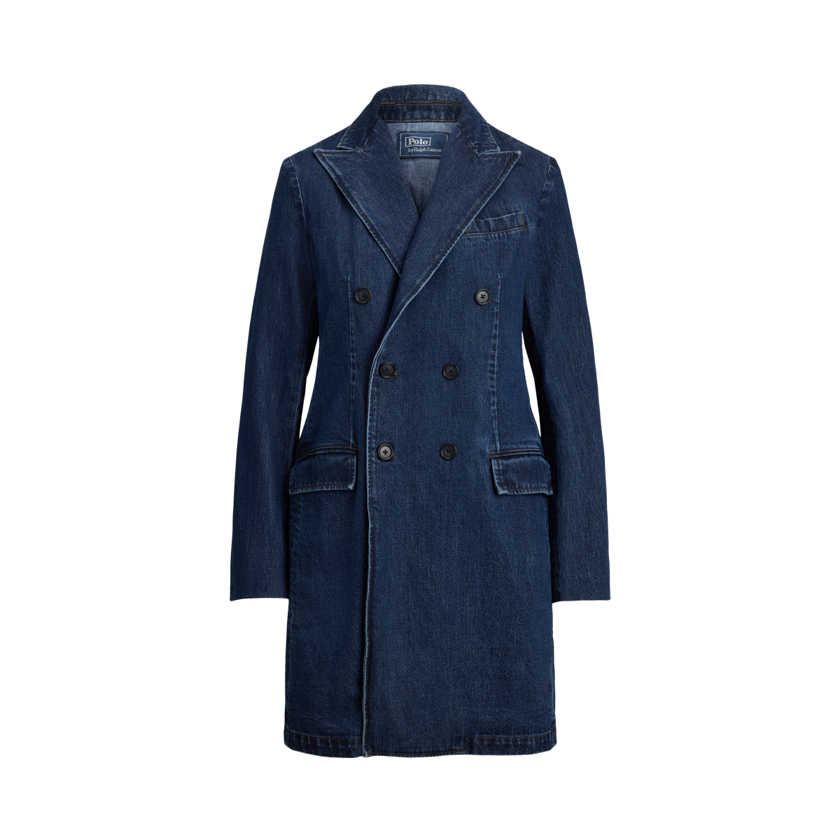 ジャケット Ralph Lauren Double-breasted denim blazer (211940781 001) Cotton Denim Blazer