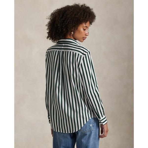 Classic-Fit Baumwollhemd mit Streifen Polo Ralph Lauren in Achat-Moos/Wei&szlig; gestreift 4