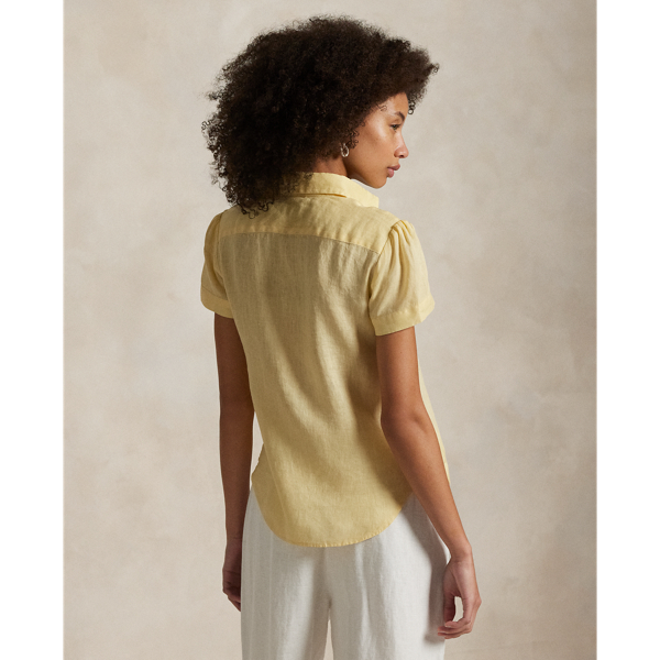 リネン100%ラルフローレン シャ ツブラウス 半袖 S Polo Ralph Lauren/S/S Linen Shirt（ラルフローレン リネン