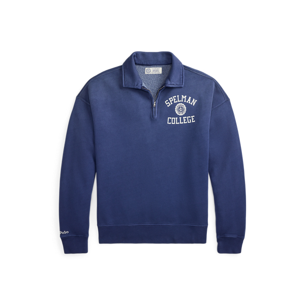 Flag & Logo Fleece Quarter-Zip Pullover | Ralph Lauren
