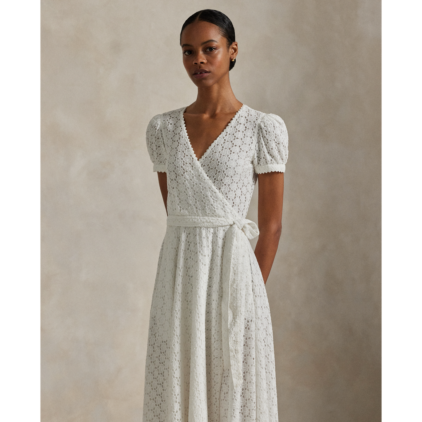 Женское платье Ralph Lauren The Spelman College Wrap, цвет: Белый — фото 1