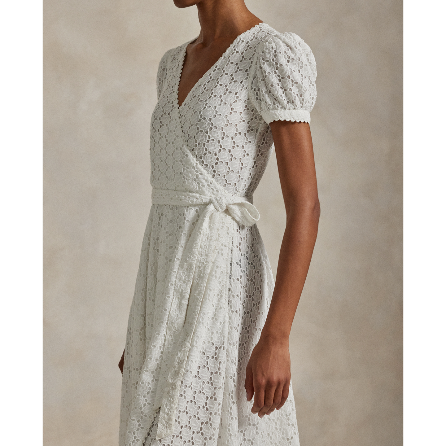 Женское платье Ralph Lauren The Spelman College Wrap, цвет: Белый — фото 3