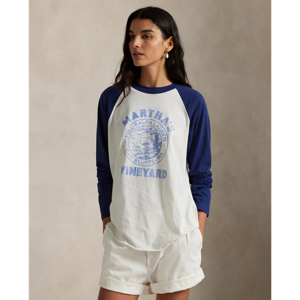 Trophy Cream/Fresh Water The Oak Bluffs Baseball Tee Polo Ralph Lauren 6