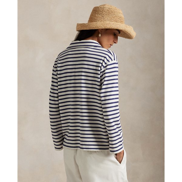 Polo Ralph Lauren Oak Bluffs ストライプド ジャージー シャツ ネイビス/ボートハウス ネイビー 5