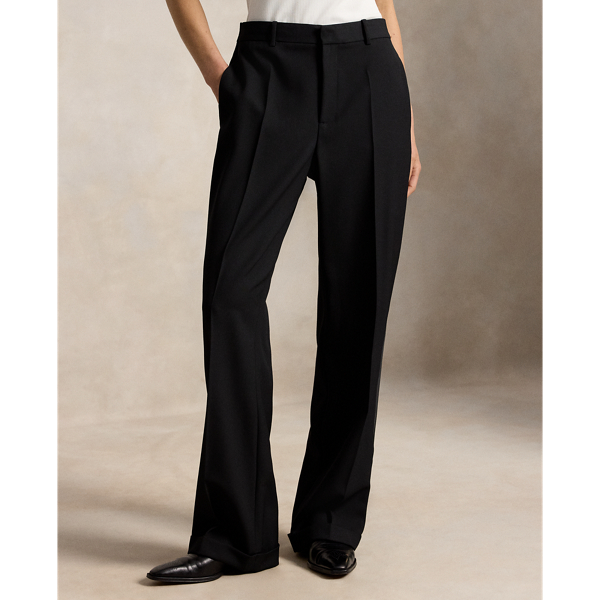High-Rise Wool Relaxed Straight Pant 