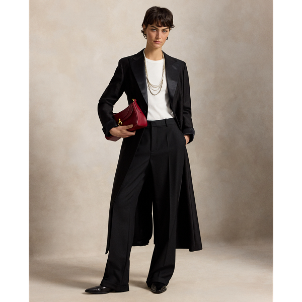 High-Rise Wool Relaxed Straight Pant 