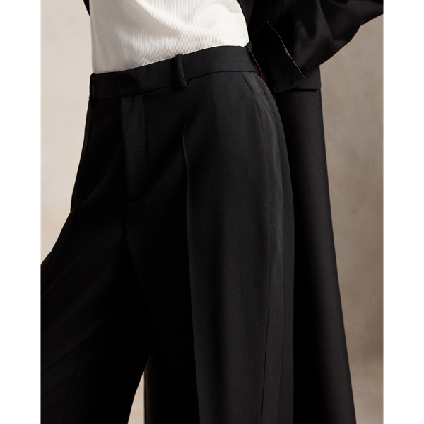 High-Rise Wool Relaxed Straight Pant 