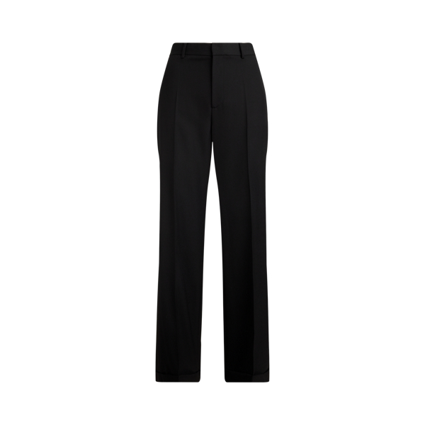 High-Rise Wool Relaxed Straight Pant 