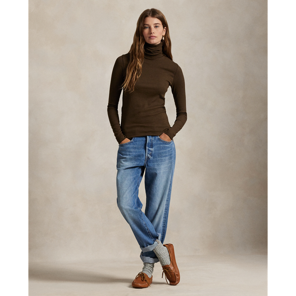 Stretch-Blend Turtleneck