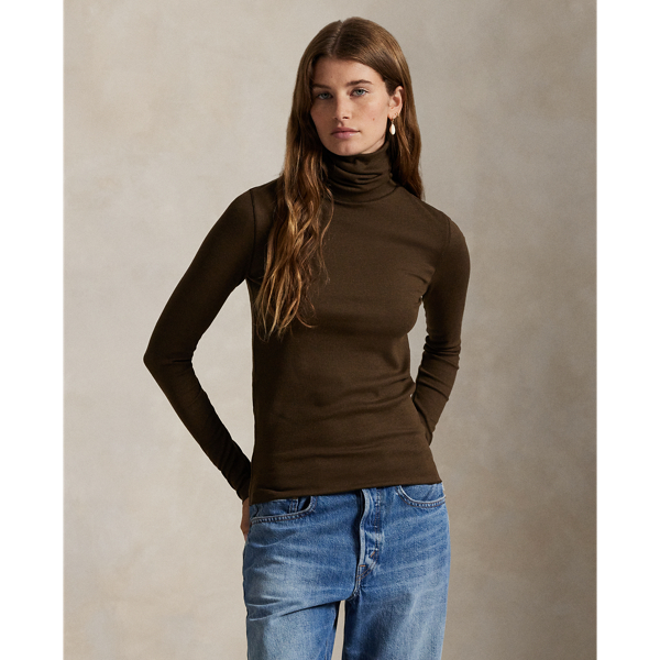 Stretch-Blend Turtleneck