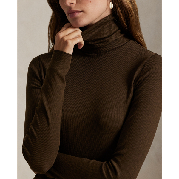 Stretch-Blend Turtleneck