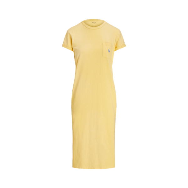 Vestido de decote redondo com bolso