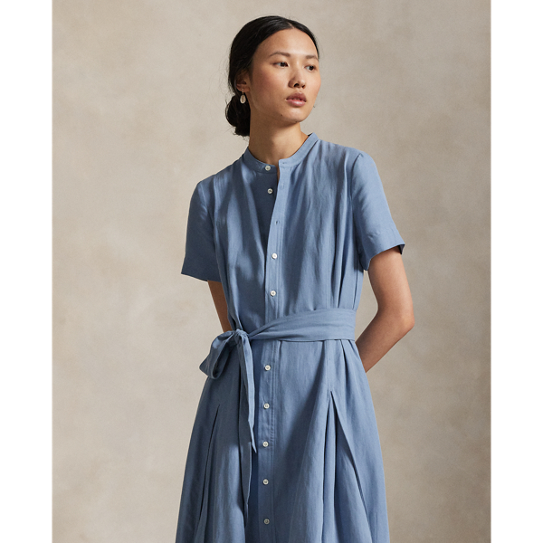 ベルテッド シルクブレンド Aライン シャツドレス | ラルフ ローレン