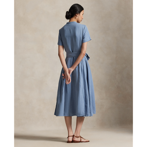 ベルテッド シルクブレンド Aライン シャツドレス | ラルフ