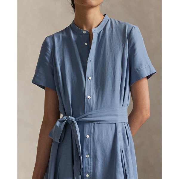 ベルテッド シルクブレンド Aライン シャツドレス | ラルフ ローレン