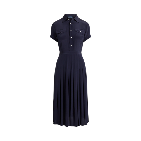 Ralph Lauren シルク　ドレス　ブルー RALPH LAUREN(ラルフ ローレン)｜【POLO RALPH LAUREN