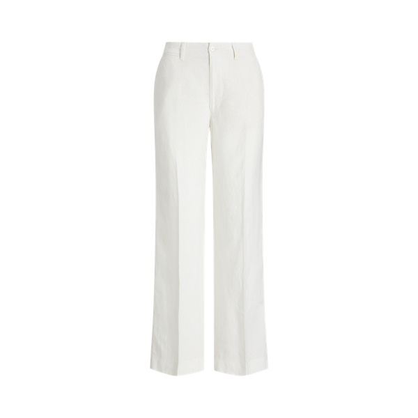 Pantal&oacute;n de pernera ancha de lino