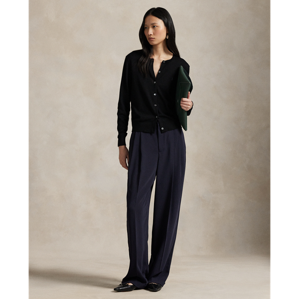 Polo Ralph Lauren 울 크루넥 카디건 폴로 블랙 4
