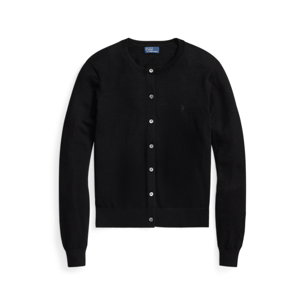 Polo Ralph Lauren 울 크루넥 카디건 폴로 블랙 2