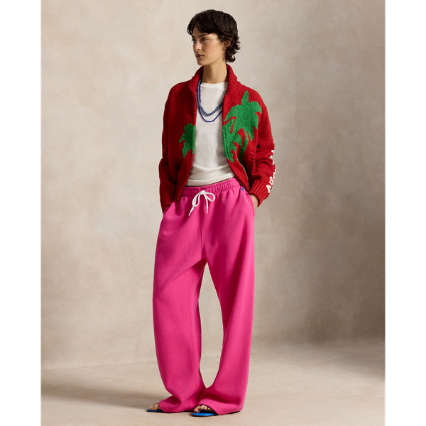 Drawstring Wide-Leg Tracksuit Bottoms