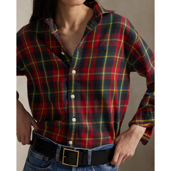 リラックス フィット チェック コットン ツイル シャツ | ラルフ