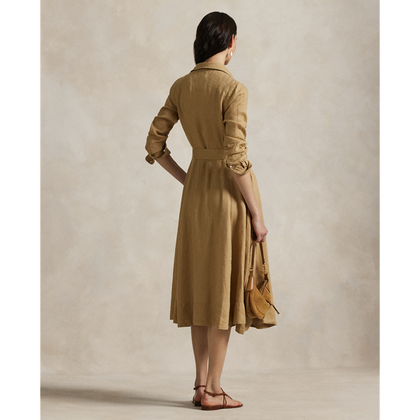 Ralph Lauren★Belted Linen Shirtdress Belted Linen Shirtdress