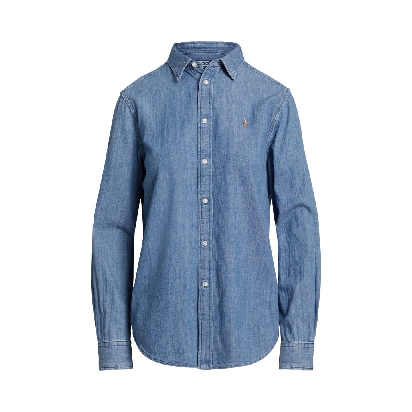 Женская рубашка Ralph Lauren Classic Fit Denim Shirt, цвет: Варёный — фото 6