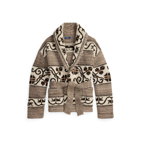 Wool-Blend Shawl-Collar Cardigan