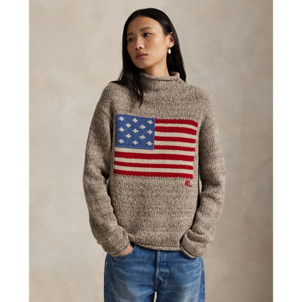 Flag Wool-Blend Turtleneck Sweater