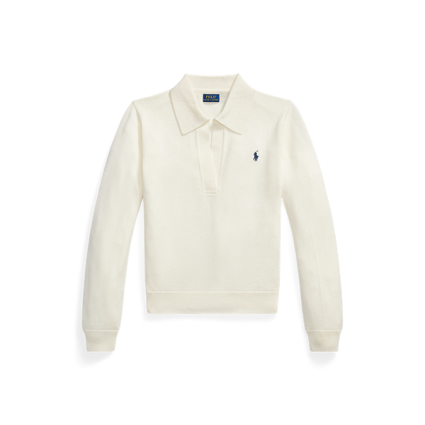 Wollpullover mit Polokragen