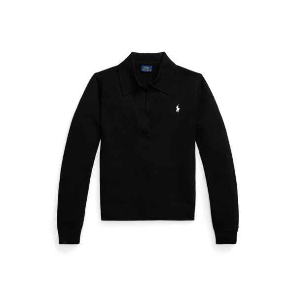 Pull col polo en laine