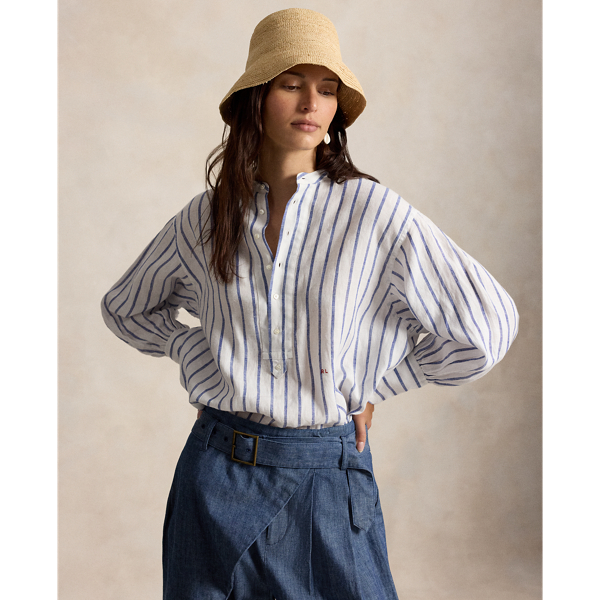 Chemise rayée en lin