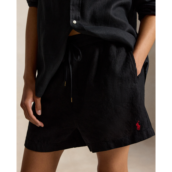 Polo Black Linen Drawstring Short Polo Ralph Lauren 5
