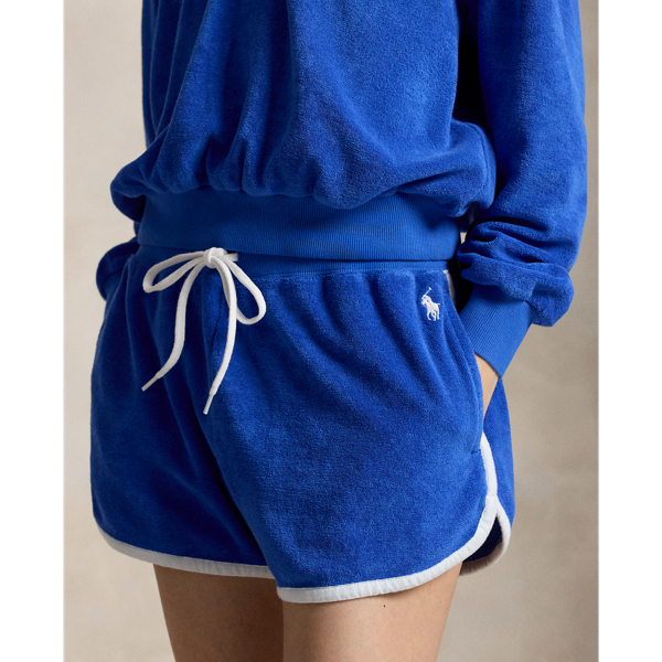 Gala Blue Terry Drawstring Shorts Polo Ralph Lauren 6