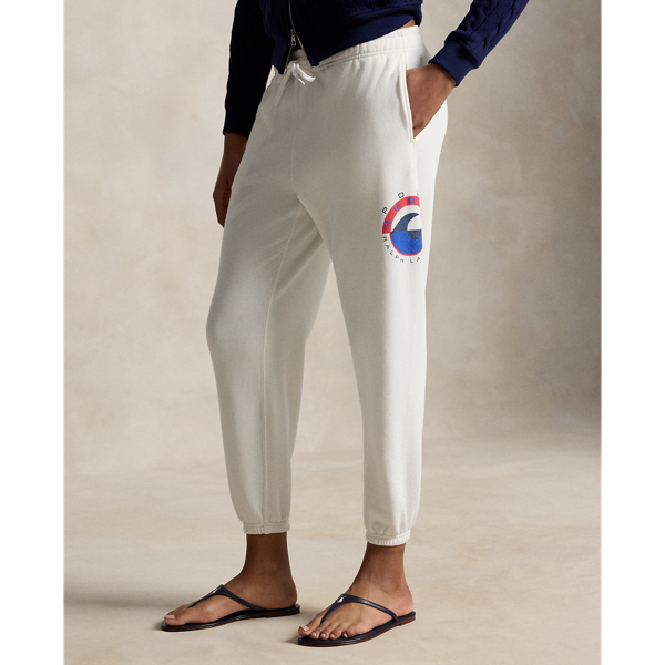 Deckwash White Wave Logo Lightweight Fleece Sweatpant Polo Ralph Lauren 4
