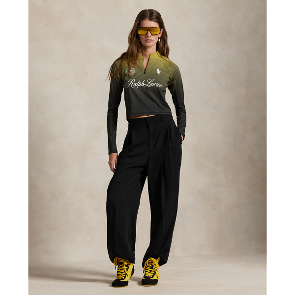 Graphic Cropped Quarter-Zip