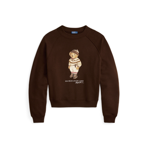 Sweat à col rond Polo Bear en molleton pour femme | Ralph Lauren® FR