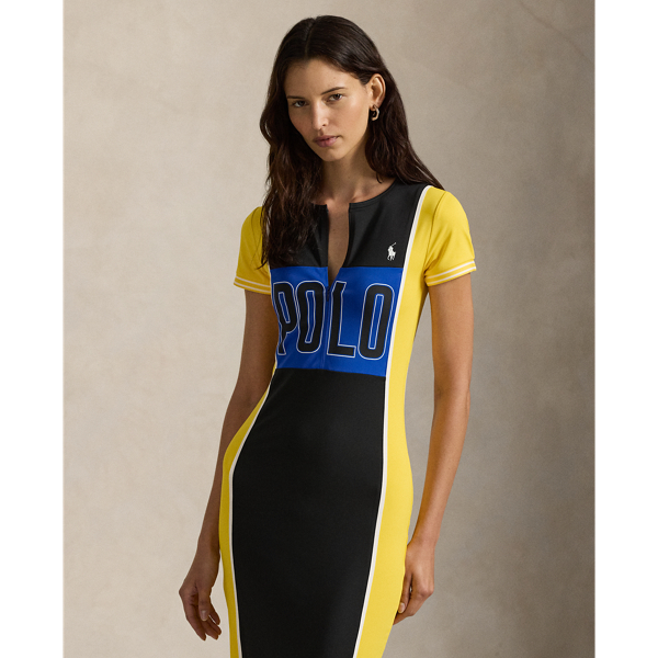 【新品】Ruffled-Hem Polo Dress【タグ付き】 Floral Crinkled Georgette Dress | Ralph Lauren