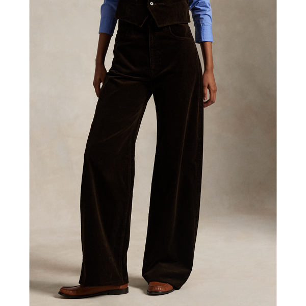(New)The Row コットンコーデュロイワイドレッグパンツ THE ROW コットンコーデュロイ ワイドパンツ | NET-A-PORTER