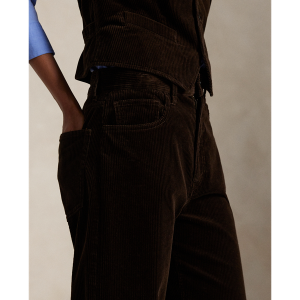 Cotton Corduroy Wide-Leg Pant
