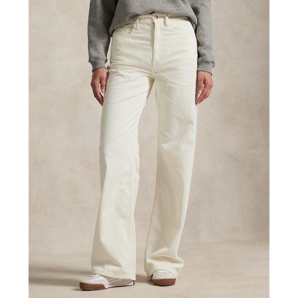 Cotton Corduroy Wide-Leg Trouser
